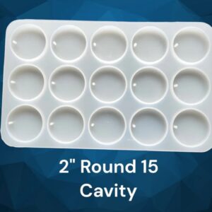 Key Chain Mold - 15 Cavity - Round (with Hole)