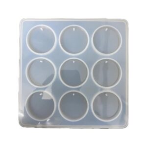 Key Chain / Jewellery Mold - 9 Cavity - Round