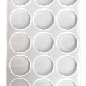 Key Chain / Jewellery Mold - 15 Cavity - Round Agate - 2 inch