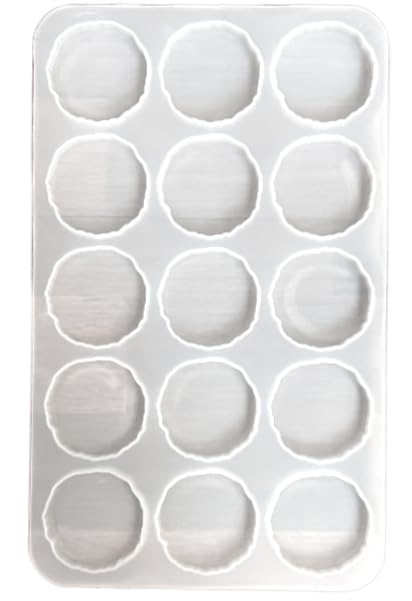 Key Chain / Jewellery Mold - 15 Cavity - Round Agate - 2 inch