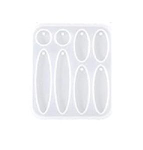 Key Chain / Jewellery Mold - 8 Cavity - Oval