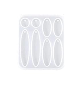 Key Chain / Jewellery Mold - 8 Cavity - Oval