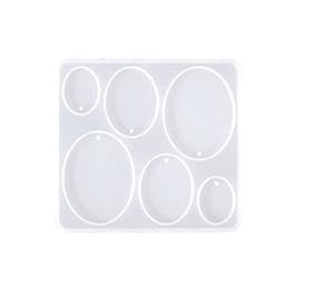 Key Chain / Jewellery Mold - 6 Cavity - Oval