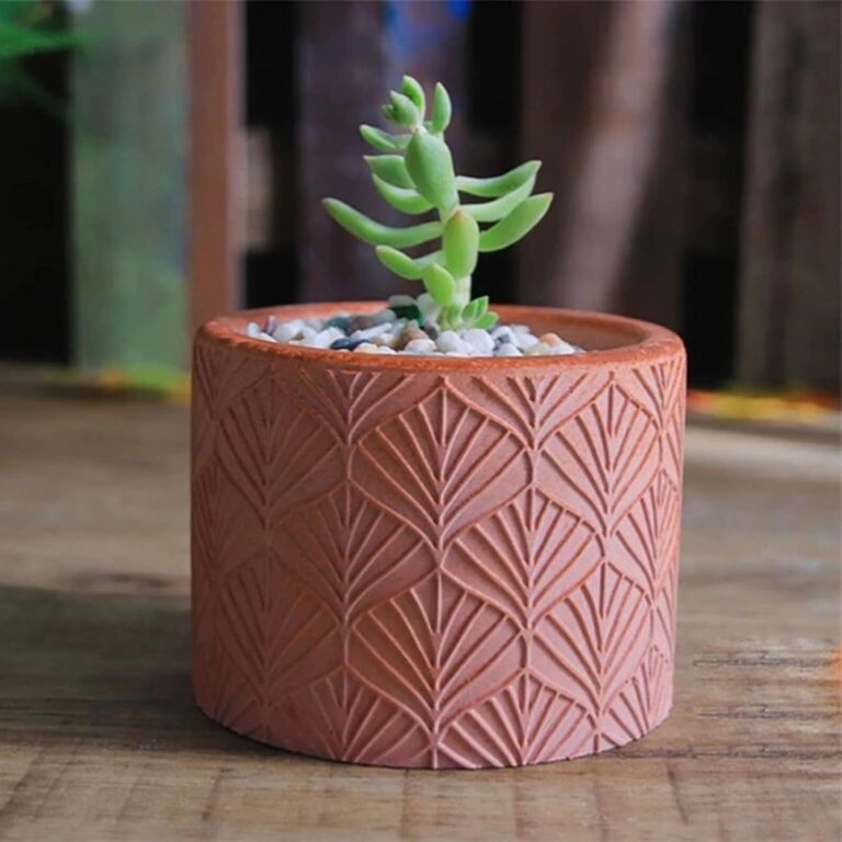 Flower Pot Mold - Leaf planter Mold- 3.5 inch (Handmade)