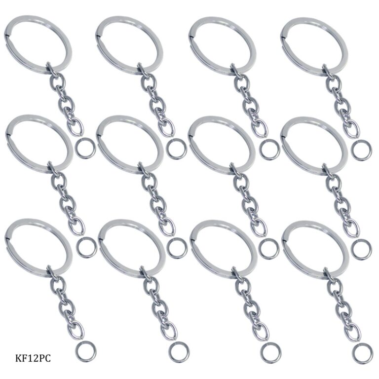 Key Chain Ring Silver - 12 pcs (Regular Quality)